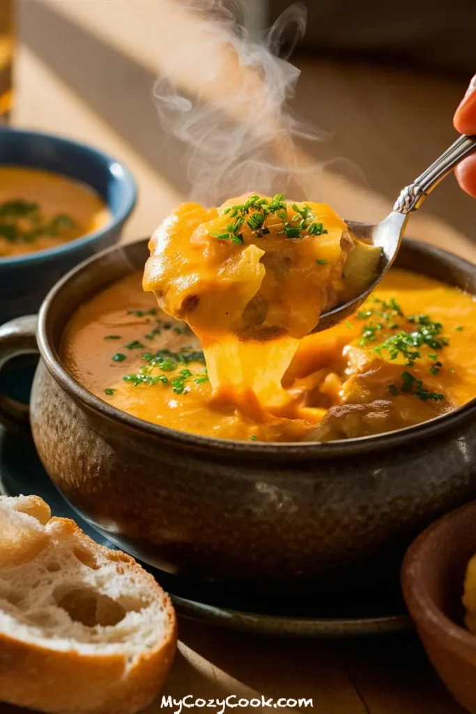 Cheesy Hamburger Potato Soup