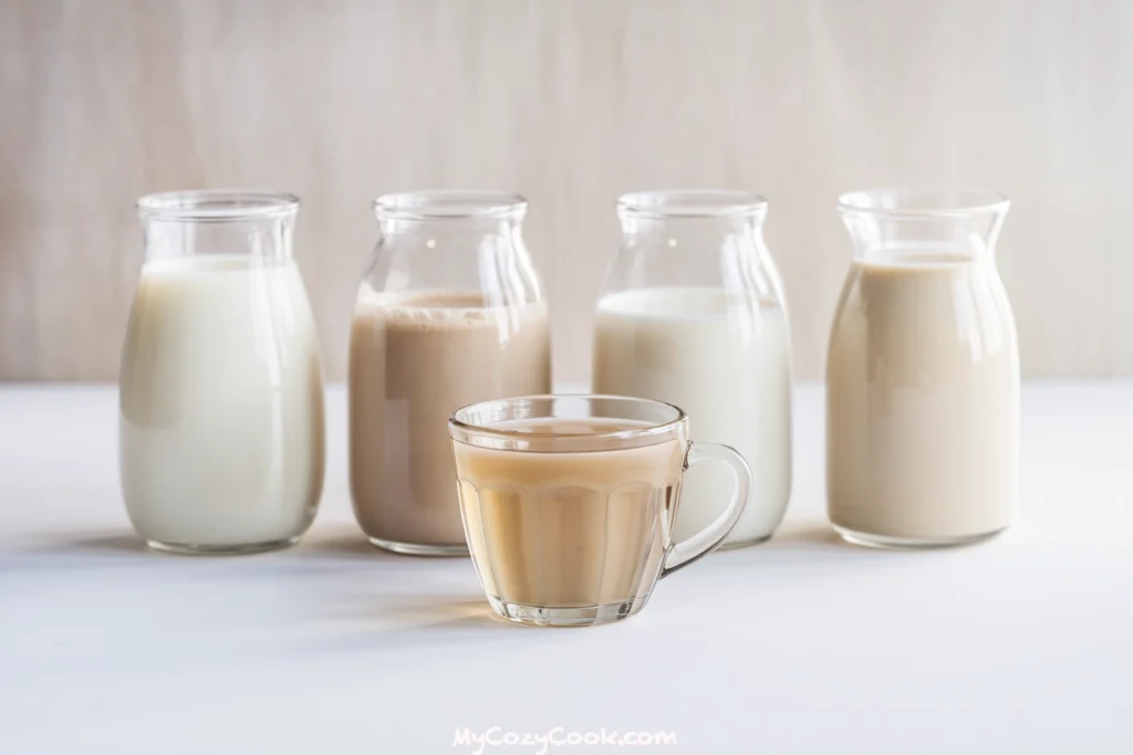 Milk for Creamy Cinnamon Comfort Tea