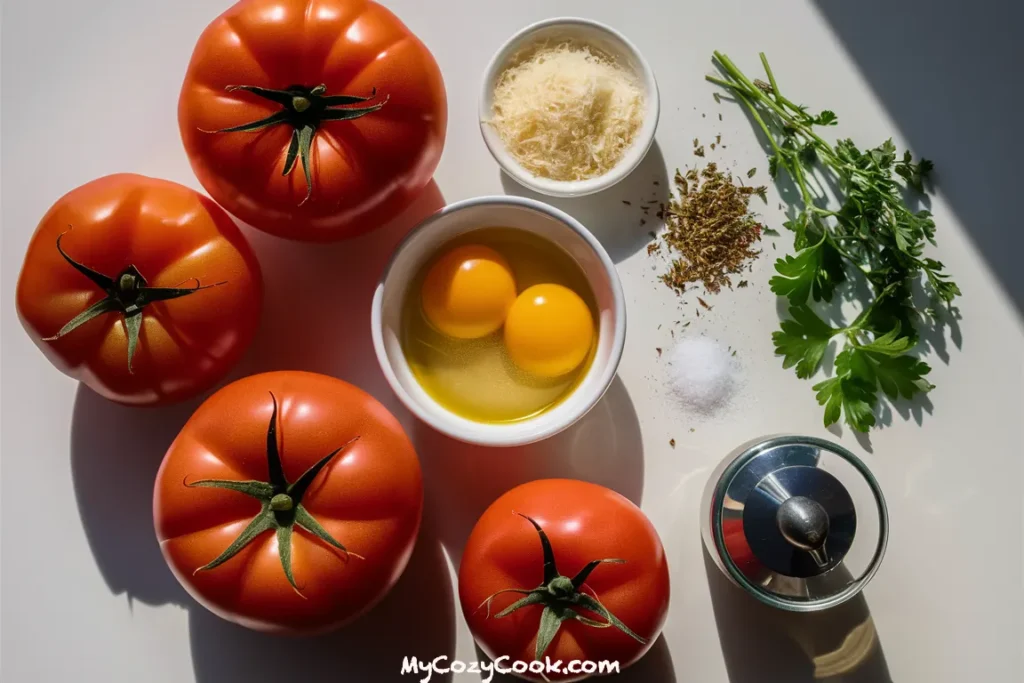 ingredients for breakfast tomatoes