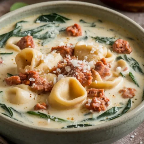 sausage spinach tortellini soup