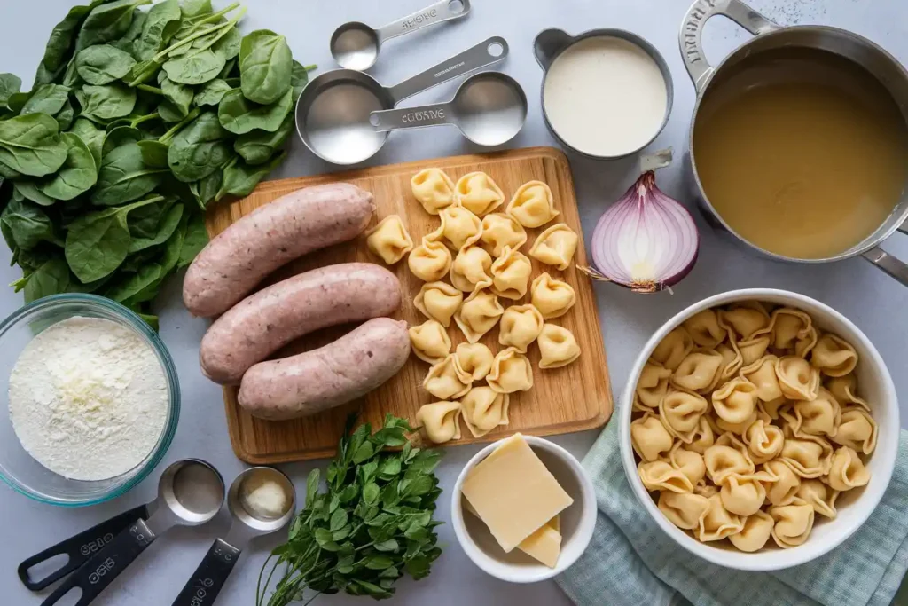 sausage spinach tortellini soup