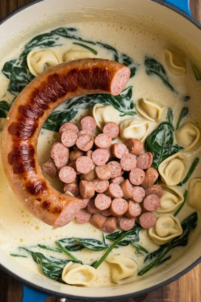 sausage spinach tortellini soup