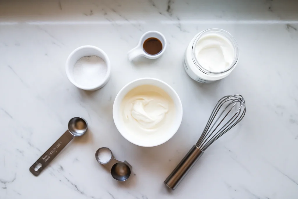 ingredients for sugar free whipped cream