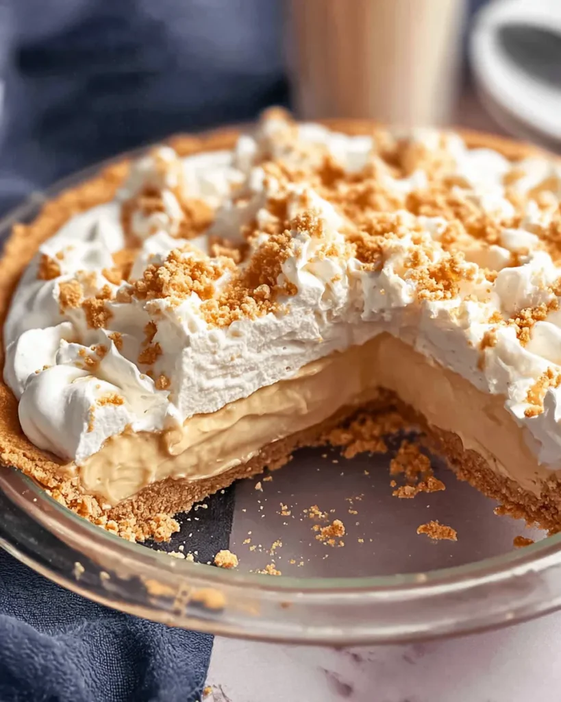 Delicious Amish Peanut Butter Cream Pie Slice