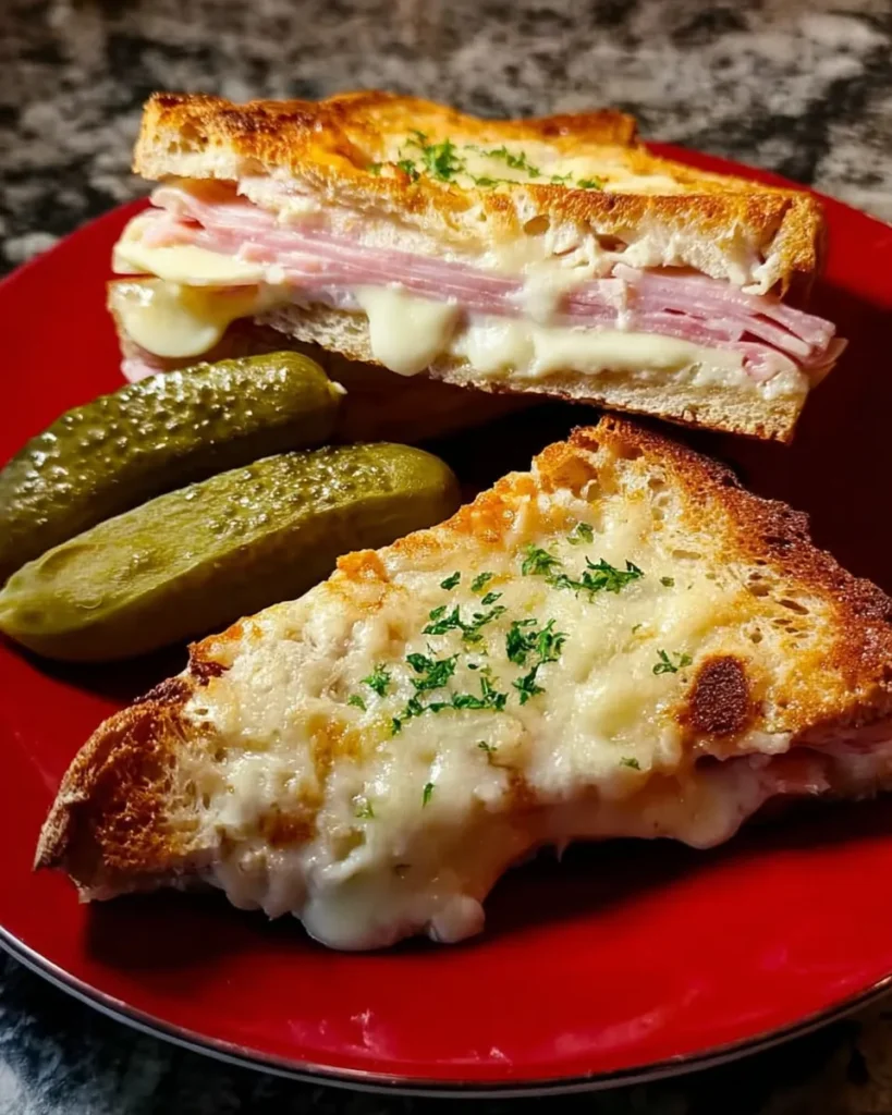Classic Croque Monsieur on a Plate