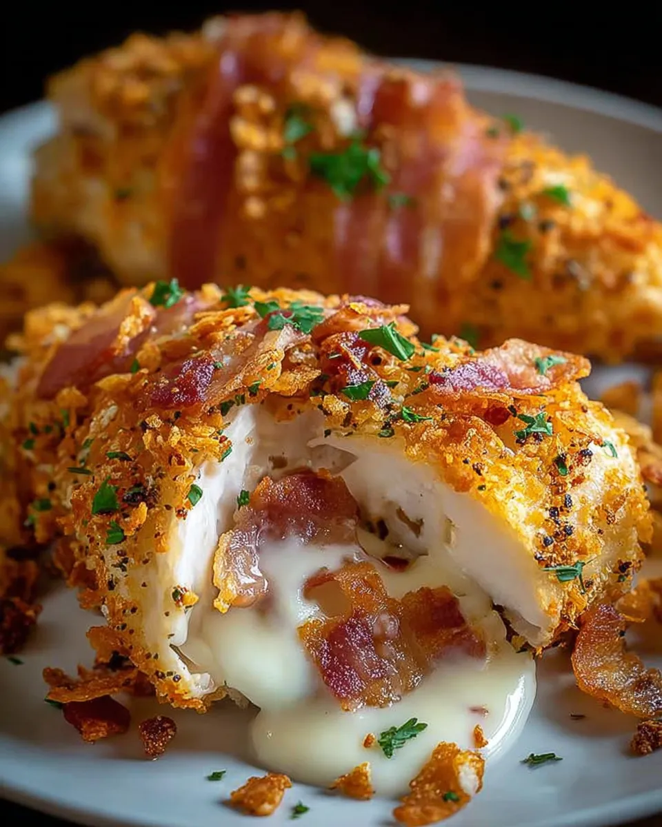 Cream Cheese and Bacon Stuffed Doritos Chicken