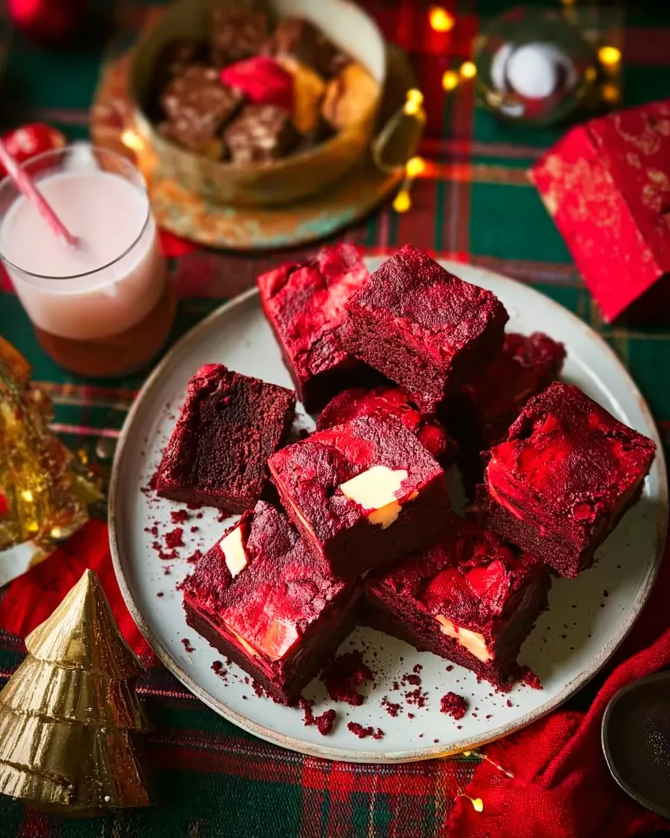 Delicious Red Velvet Brownie Close-Up