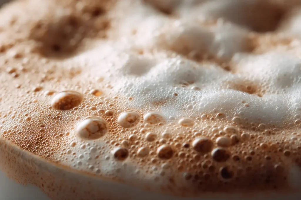 Homemade coffee shop drink with creamy texture