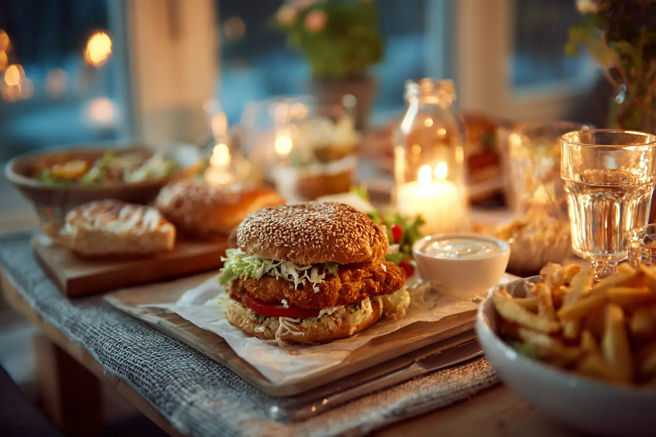 Homemade copycat fast food meal ready to enjoy